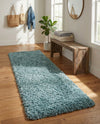 Eternal Plush Oasis Collection Area Rug -  Tranquility (Slate Blue) Runner Slate Blue  lifestyle 70
