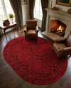 Samarkand Elegance Collection Area Rug -  Samanid Oval Red  lifestyle 68