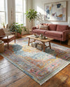 Caribbean Breeze Collection Area Rug -  Vieques Rectangle Light Blue  lifestyle 9