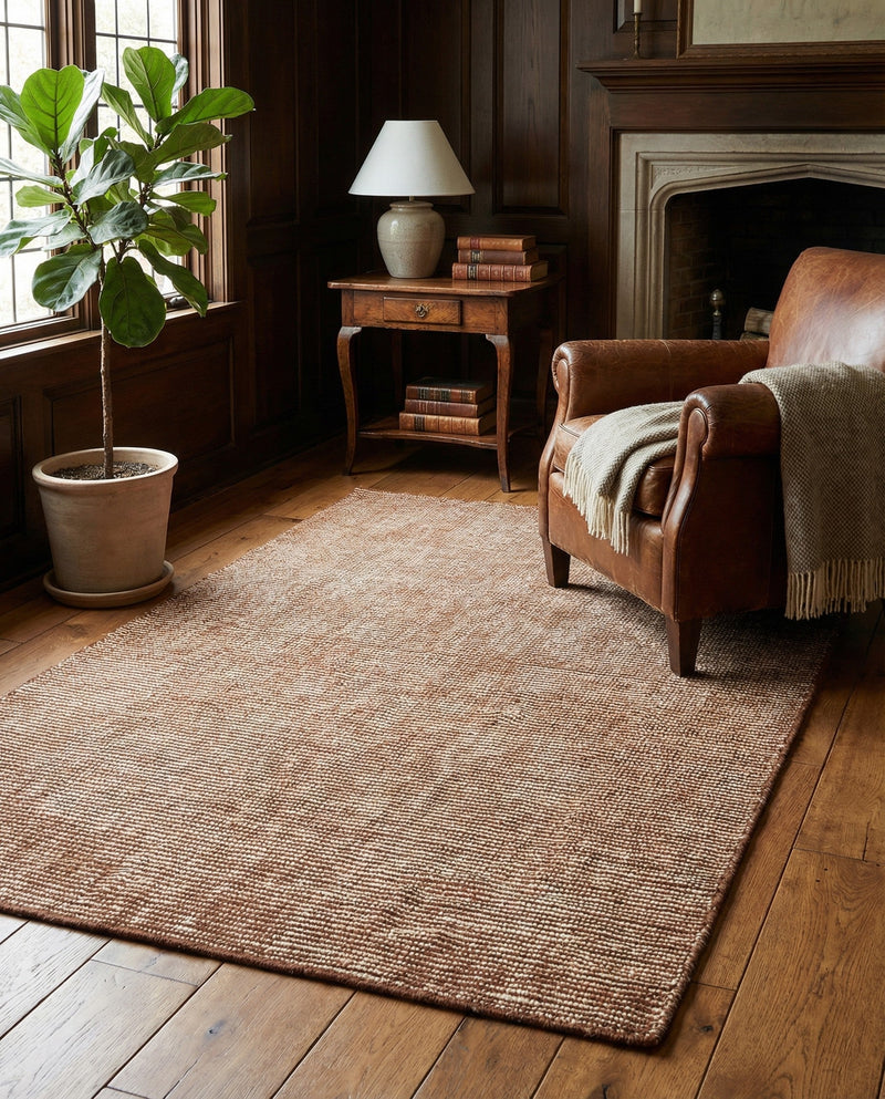 Berkshire Estate Collection Area Rug - Windsor (Cocoa Bean Brown) Rectangle Cocoa Bean Brown  lifestyle 8