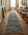 Dover Terrace Collection Area Rug -  Lagoon (Dark Gray) Runner Dark Gray  lifestyle 22