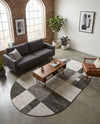 Autumn Meadow Collection Area Rug -  Sycamoreside (Gray) Oval Gray  lifestyle 61