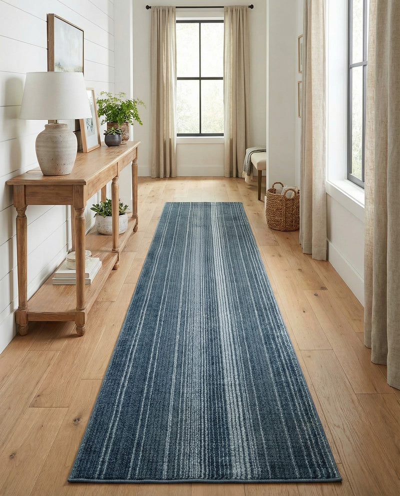 Jewel Oasis Collection Area Rug - Sapphire (Blue) Runner Blue  lifestyle 62