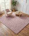 Cozy Comfort Shag Collection Area Rug - Haven (Pink) Square Pink  lifestyle 60