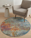 Arcadia Rugs Collection Area Rug -  Avalon Round Multi  lifestyle 35