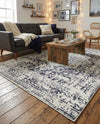 Georgetown Rugs Collection Area Rug - Dupont (Blue) Rectangle Blue  lifestyle 9