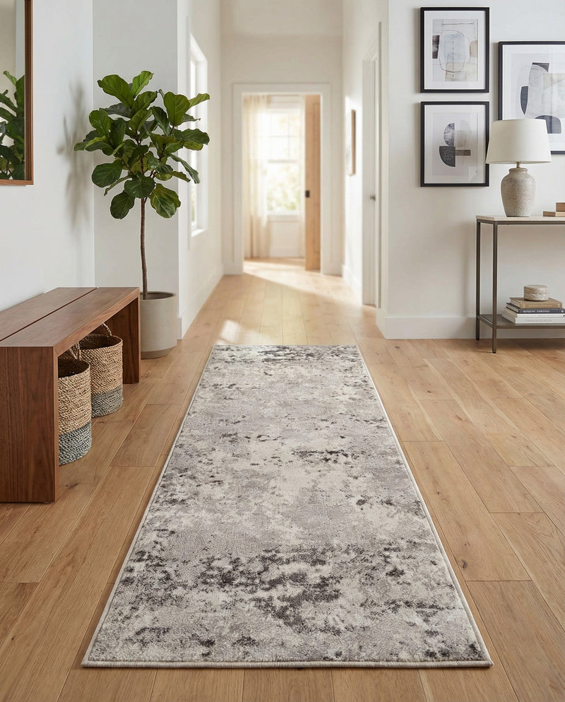 Luminara Sands Collection Area Rug - Elysium (Stone Gray) Runner Stone Gray  lifestyle 82