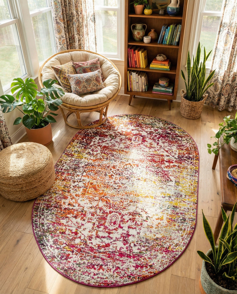 Georgetown Rugs Collection Area Rug - Dupont (Multi) Oval Multi  lifestyle 77