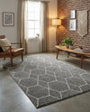 Trellis Mosaic Collection Area Rug - Arborville (Light Gray) Rectangle Light Gray  lifestyle 20