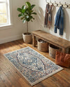 Seville Stripes Collection Area Rug - Cadiz (Blue) Rectangle Blue  lifestyle 16