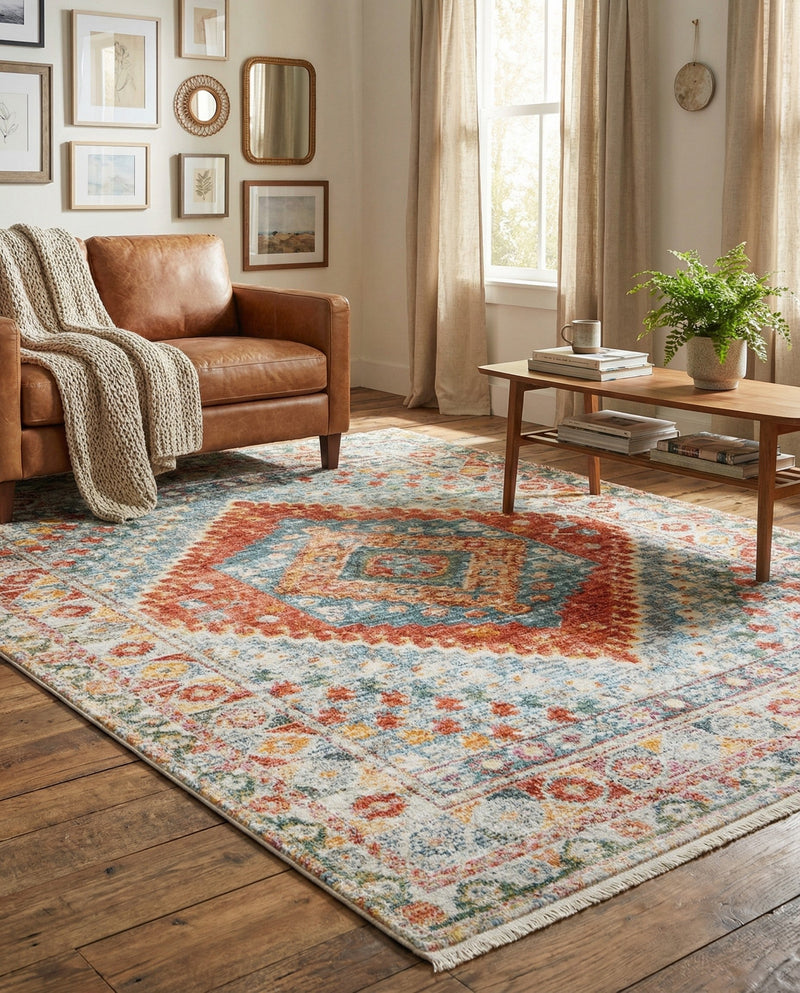 Arcadia Rugs Collection Area Rug -  Xanadu Rectangle Salmon  lifestyle 29