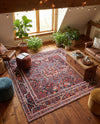 Heritage Elegance Collection Area Rug -  Schonbrunn Square Burgundy  lifestyle 53
