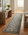 Tabriz Tapestry Collection Area Rug - Sahand (Dark Gray) Runner Dark Gray  lifestyle 54