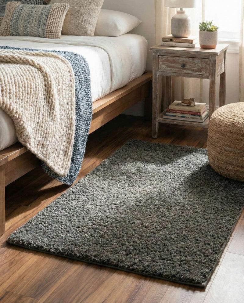 Cozy Comfort Shag Collection Area Rug - Haven (Smoke Gray) Rectangle Smoke Gray  lifestyle 21