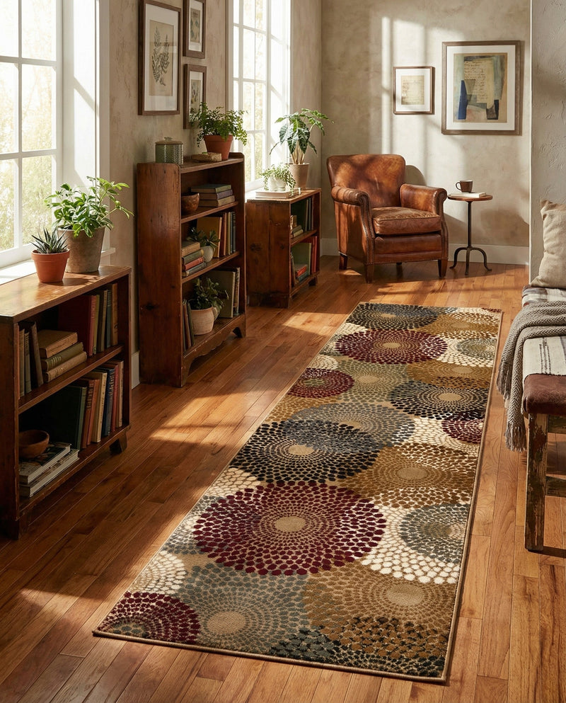 Bistro Lounge Collection Area Rug -  Cappuccino Runner Beige  lifestyle 68