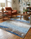 Zagros Shades Collection Area Rug -  Behbahan Rectangle Blue Gray  lifestyle 15