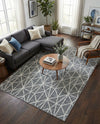 Garden Maze Retreat Collection Area Rug -  Arborlane Rectangle Gray  lifestyle 39