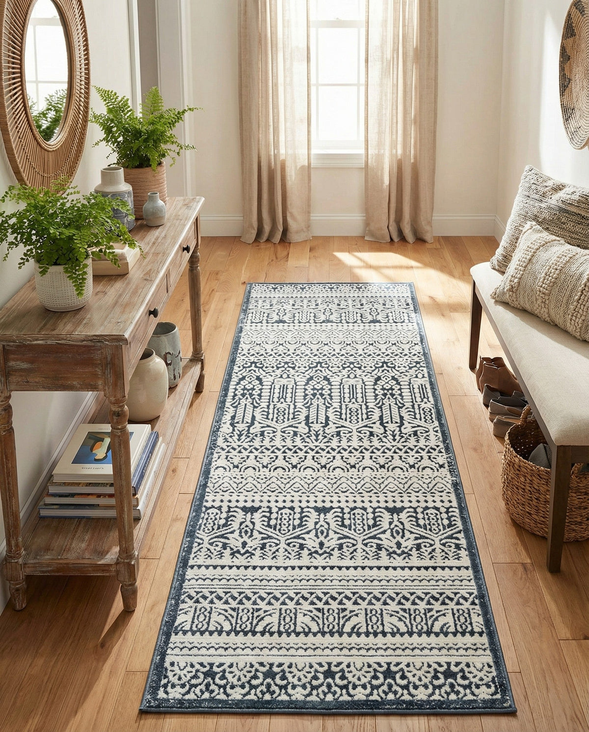 Metro Heights Collection Area Rug -  Chelsea Runner Blue  lifestyle 109