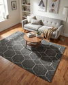 Trellis Mosaic Collection Area Rug - Arborville (Dark Gray) Rectangle Dark Gray  lifestyle 21