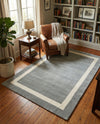 Savannah Borders Wool Collection Area Rug - Chatham Rectangle Earl Gray  lifestyle 70