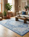 Savannah Series Collection Area Rug - Charleston (French Blue) Rectangle French Blue  lifestyle 5