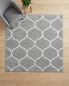 Trellis Mosaic Collection Area Rug -  Pergolatown (Light Gray) Square Light Gray  lifestyle 62
