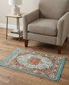 Caribbean Breeze Collection Area Rug -  Floriana Rectangle Light Blue  lifestyle 29
