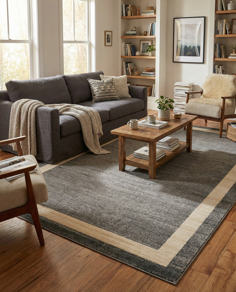 Studio Haven Collection Area Rug -  Alcove (Gray) Rectangle Gray  lifestyle 17