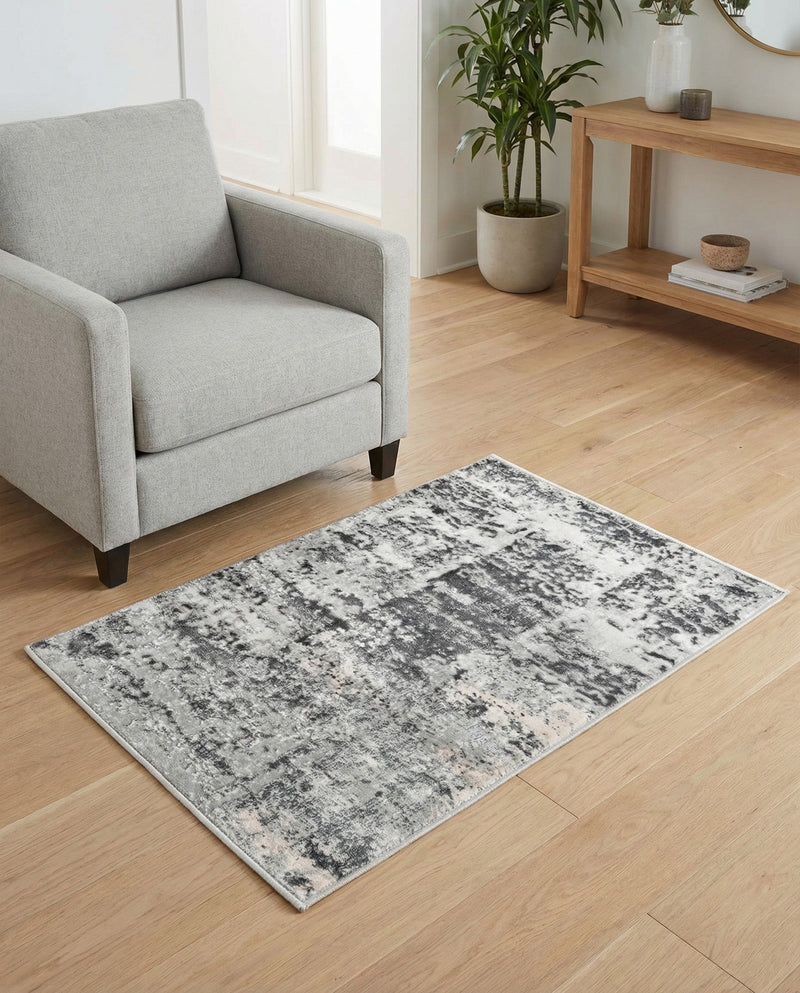 Bloomsbury Elegance Collection Area Rug -  Belgravia Rectangle Gray  lifestyle 19