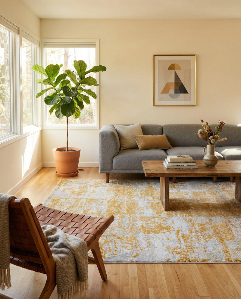 Bloomsbury Elegance Collection Area Rug -  Belgravia Rectangle Yellow  lifestyle 36