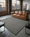 Shepherd's Glen Wool Collection Area Rug - Reykjavik Square Black and White  lifestyle 66