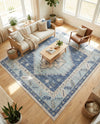 Savannah Series Collection Area Rug -  Augusta (Sky blue) Square Sky blue  lifestyle 49