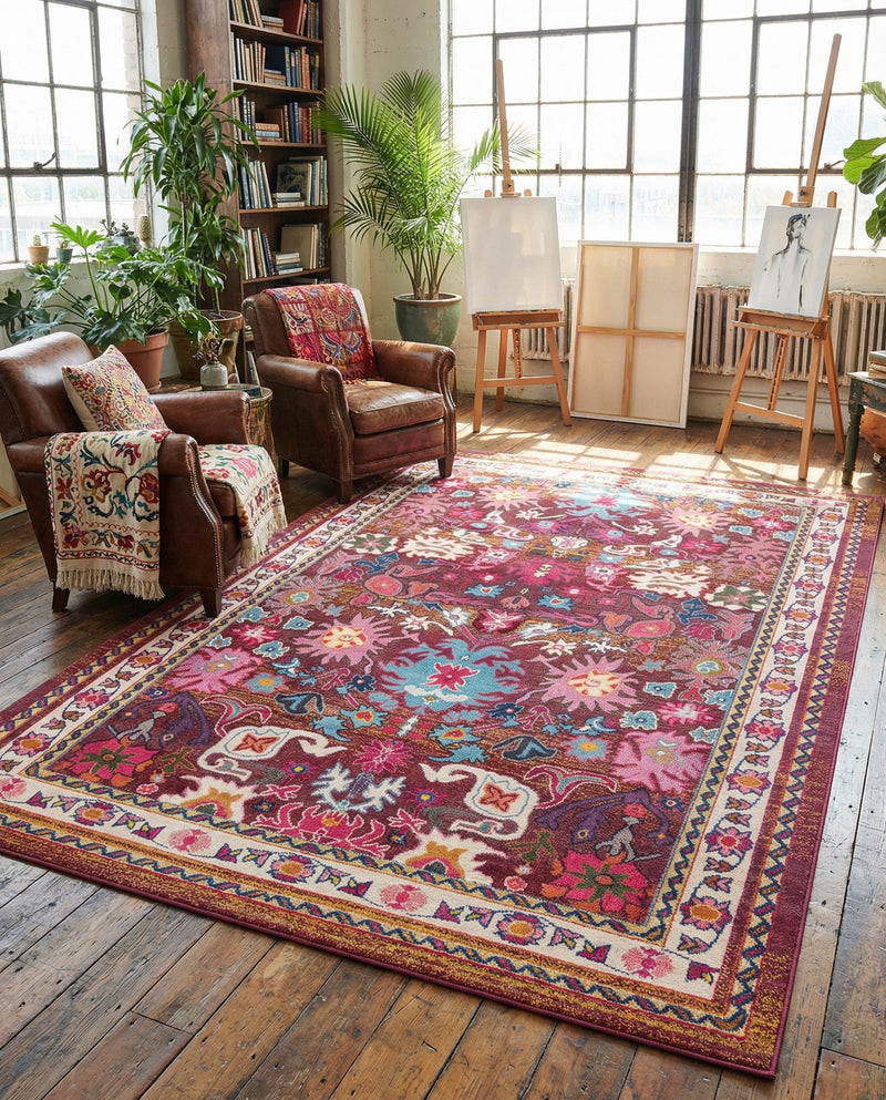 Chateau Elegance Collection Area Rug - Versailles Rectangle Multi  lifestyle 18