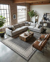 Soho Elegance Collection Area Rug -  Mercer (Gray) Rectangle Gray  lifestyle 32