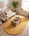 Alpine Plush Collection Area Rug -  Cortina (Sun Yellow) Oval Sun Yellow  lifestyle 78