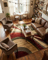 Bistro Lounge Collection Area Rug -  Frappe Rectangle Beige  lifestyle 28