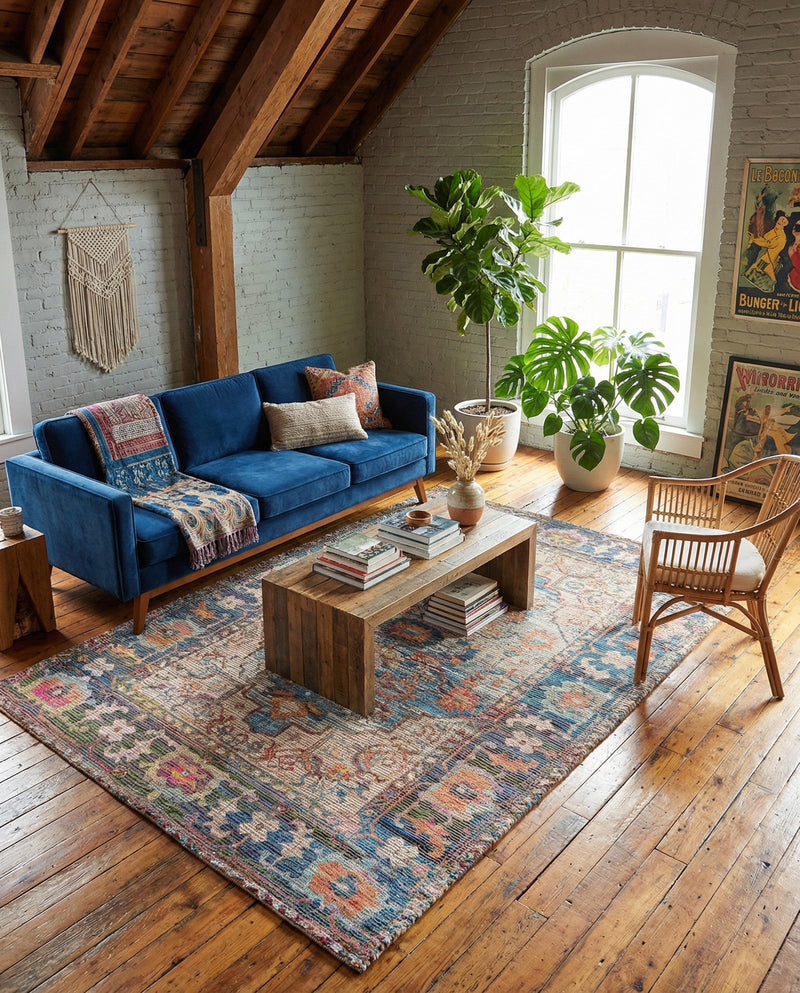 Savannah Threads Collection Area Rug -  Atacama Rectangle Multi  lifestyle 13