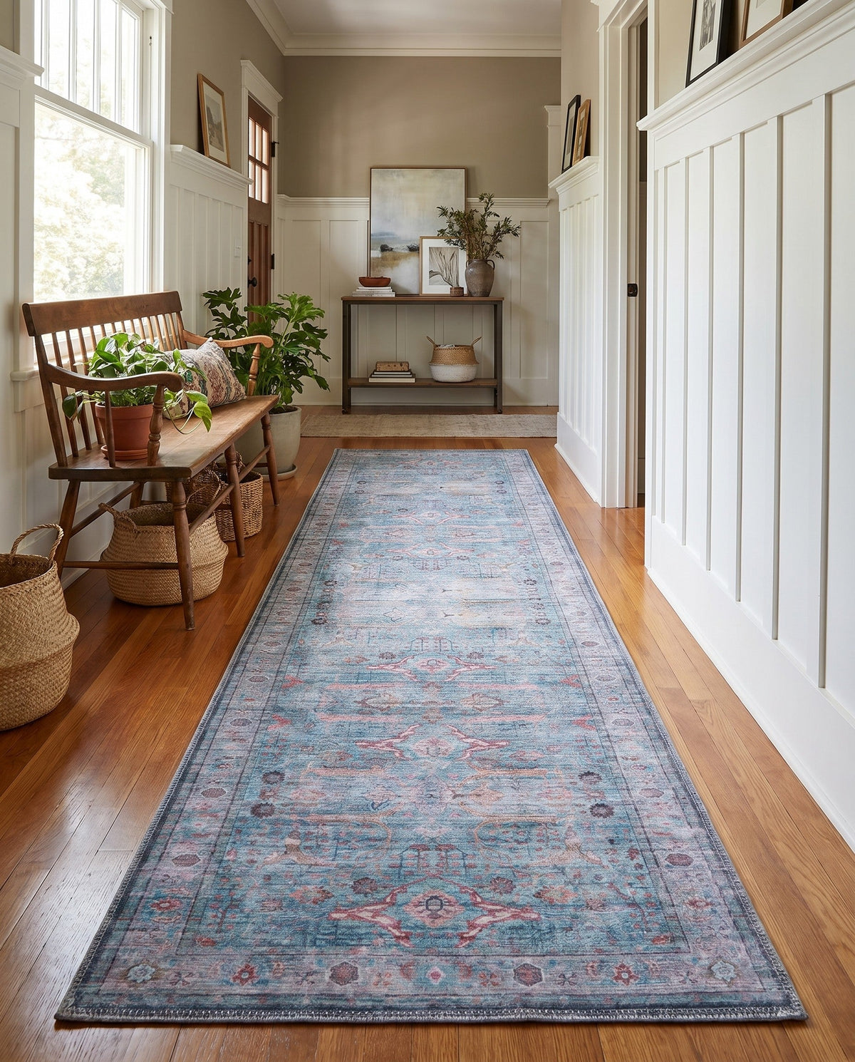 Zahara Oasis Collection Area Rug -  Marrakech Runner Blue  lifestyle 94