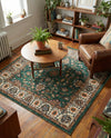 Casablanca Tapestry Collection Area Rug -  Marrakech (Emerald Green) Square Emerald Green  lifestyle 54