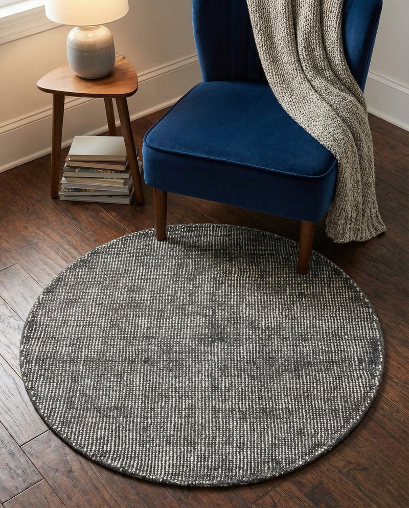 Berkshire Estate Collection Area Rug - Windsor (Earl Grey) Round Earl Grey  lifestyle 34