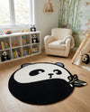 Whimsy Wonders Wool Collection Area Rug -  Summit Round Black and White  lifestyle 11