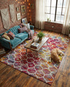 Trellis Mosaic Collection Area Rug -  Pergolatown (Multi) Rectangle Multi  lifestyle 18