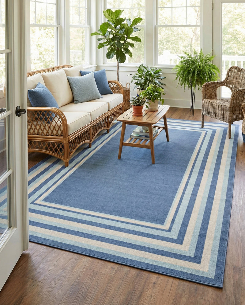Lagoon Oasis Collection Area Rug -  Harbor Rectangle Blue  lifestyle 24