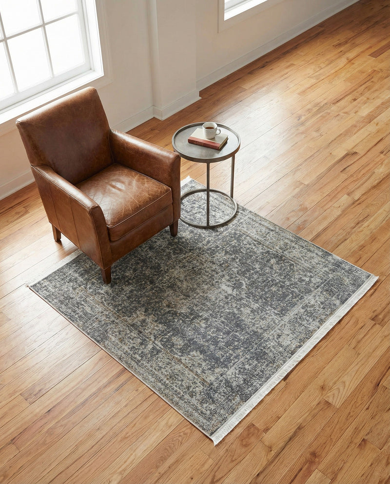 Caribbean Breeze Collection Area Rug -  Utila Square Fume Gray  lifestyle 49