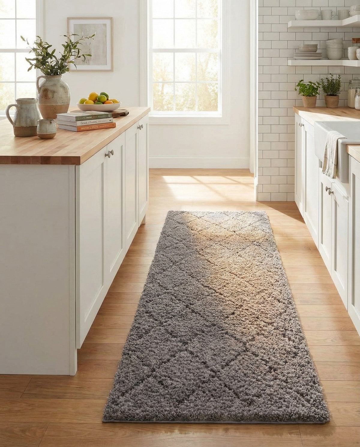Trellis Haven Collection Area Rug - Havenwood Runner Dark Gray  lifestyle 134