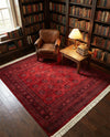 Samarkand Elegance Collection Area Rug -  Konye-Urgench Square Red  lifestyle 66