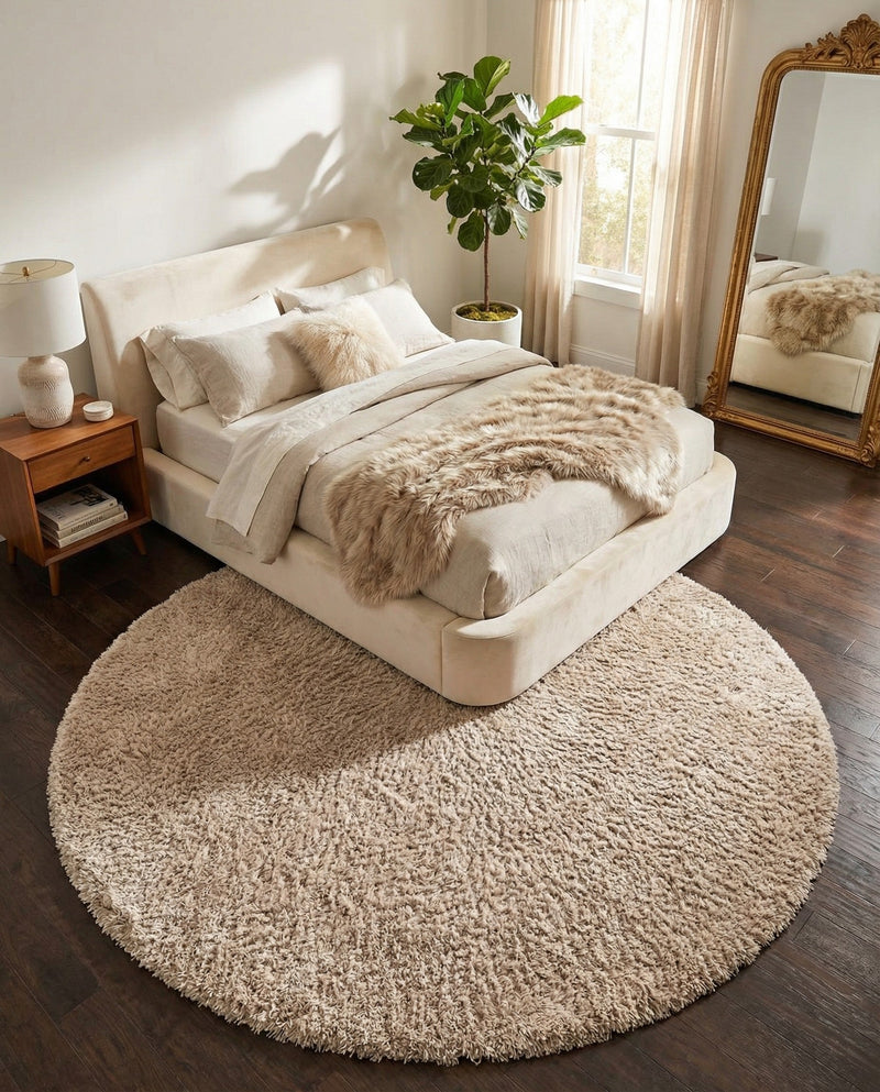 Majestic Manor Collection Area Rug - Versailles (Blonde) Round Blonde  lifestyle 64
