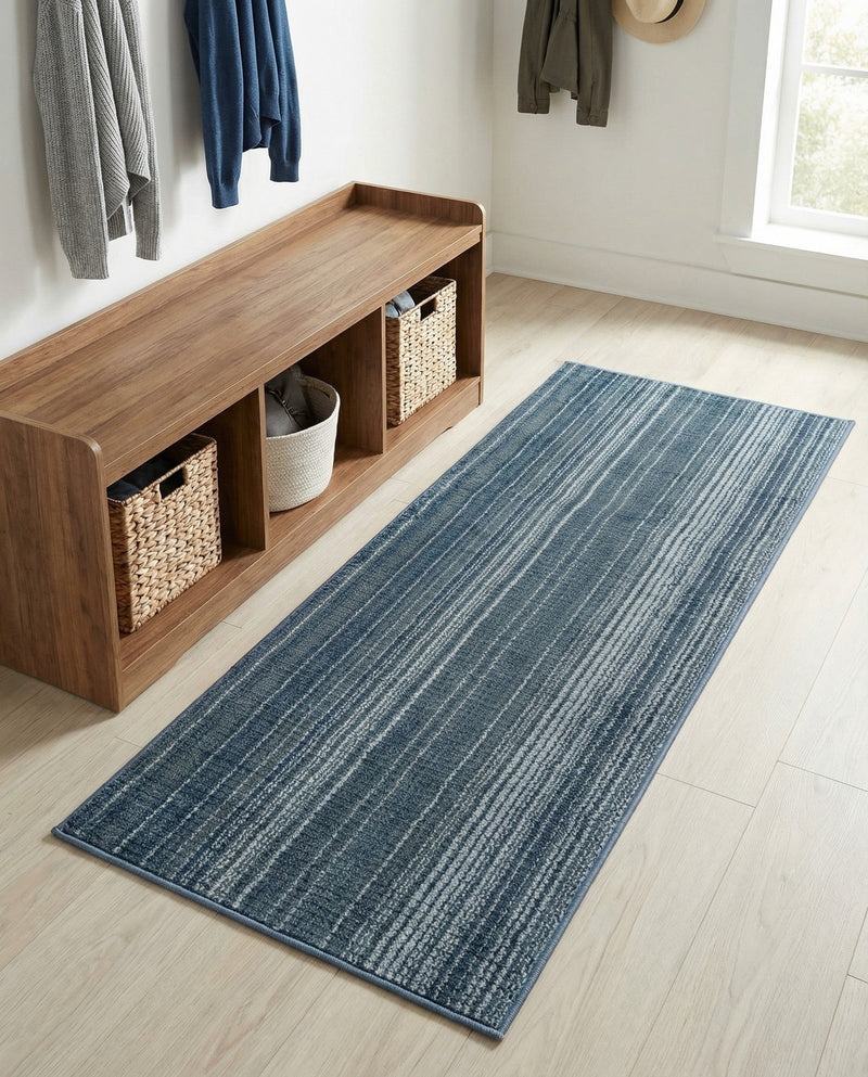 Jewel Oasis Collection Area Rug - Sapphire (Blue) Runner Blue  lifestyle 71