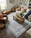 Savannah Elegance Collection Area Rug - Augusta (Aqua Blue) Rectangle Aqua Blue  lifestyle 18