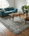 Horizon Collection Area Rug -  Zenith Rectangle Gray  lifestyle 65
